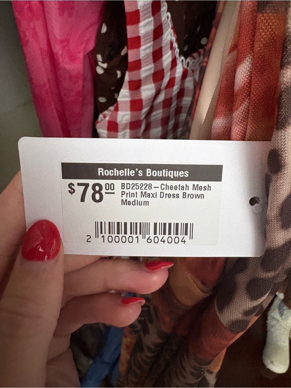 Brown Cheetah Mesh Maxi Dress